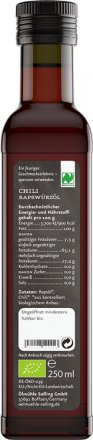 Chili Rapswürzöl Naturland - Bio - 250ml