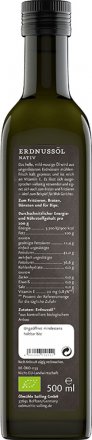 Natives Erdnussöl in Bio-Qualität
