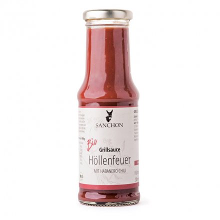 Höllenfeuer Würzsauce mit Habanero-Chili - Sanchon - Bio - 220ml