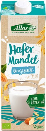 Veganer Hafer-Mandel-Drink ohne Zuckerzusatz
