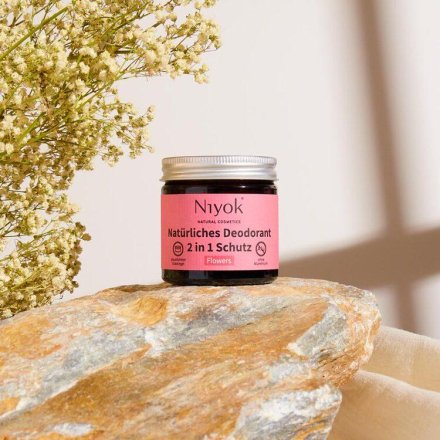 2 in 1 Deodorant Creme Anti-Transpirant Flowers - Niyok - 40ml
