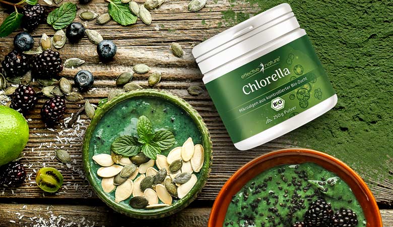 Chlorella-Pulver von effective nature