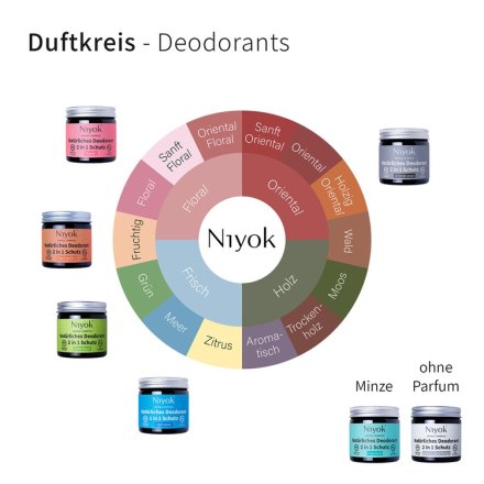 2 in 1 Deodorant Creme Anti-Transpirant Light ocean - Niyok - 40ml