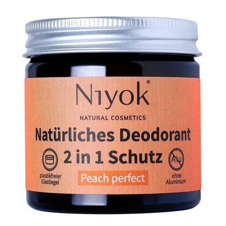 2 in 1 Deodorant Creme Anti-Transpirant Peach perfect - Niyok - 40ml