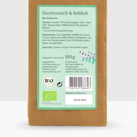 Harmonisch-lieblicher Bio-Kräutertee