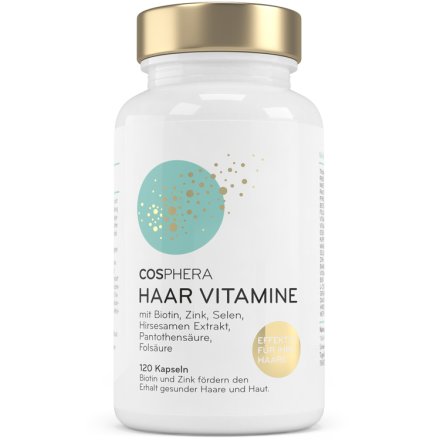 Highly dosed hair vitamin complex with biotin, zinc and selenium