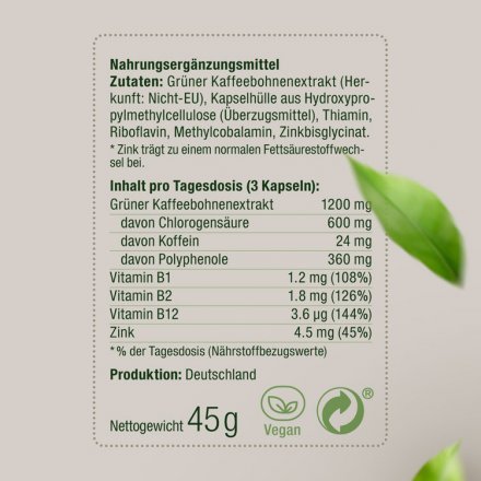 Grüner Kaffeebohnen Extrakt Kapseln Slimsalabim – 90 Stk.