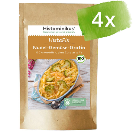 HistaFix Nudel-Gemüse-Gratin - 4er Pack - Bio - 4 Beutel à 33g