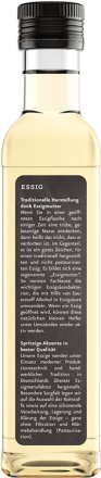 Hochwertiger Weissweinessig aus traditioneller Herstellung