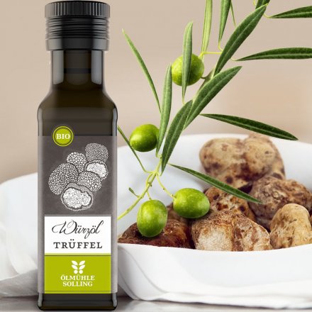Trüffel-Olivenwürzöl aus weissem Bio-Trüffel