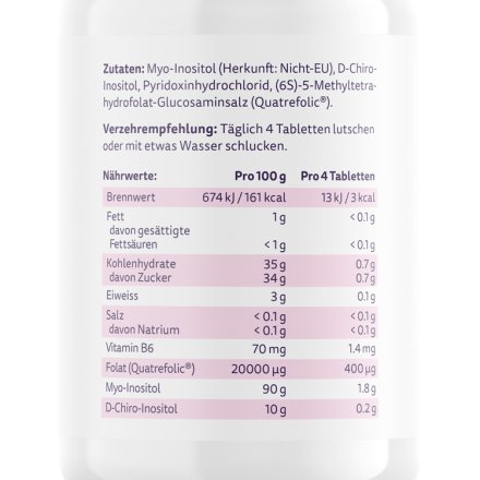 Inositol Tablets - for Cycle Disorders Due to PCO Syndrome