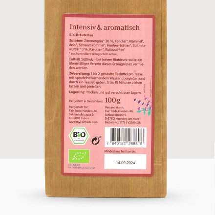 Intensiv-aromatischer Bio-Kräutertee