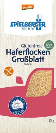 Haferflocken Großblatt glutenfrei demeter - Spielberger - Bio - 475g