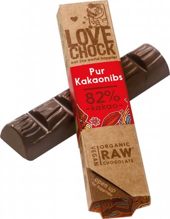 Veganer Schokoladenriegel Pur / Kakaosplitter