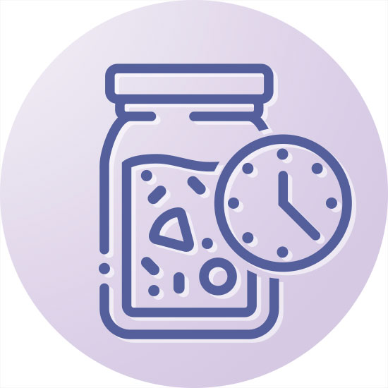 Eingelegtes Gemüse eine Zeit lang stehen lassen Icon Gemüse fermentieren lassen