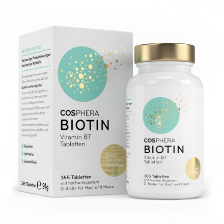 Highly dosed biotin (B7)