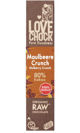Veganer Schokoladenriegel Maulbeere Crunch