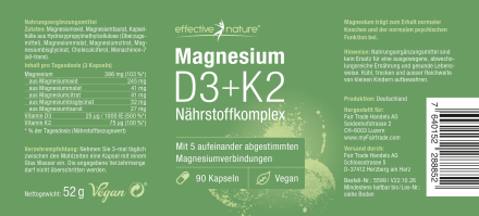 Magnesium Complex with Vitamin D3 & K2