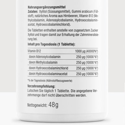 B12-Lutschtabletten - 180 Stk.