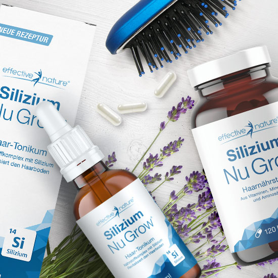 Nu Grow mit Silizium - zur äusseren und inneren Anwendung Nu Grow mit Silizium Produkte von effective nature