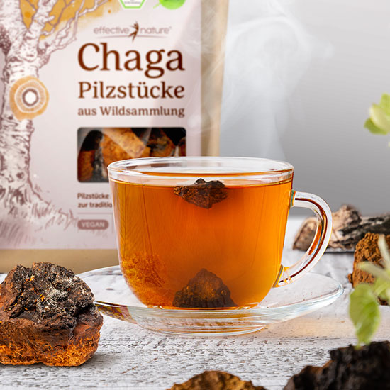Tasse mit Chaga-Tee
