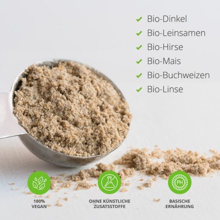 Basisches Porridge aus 6 gekeimten Bio-Saaten