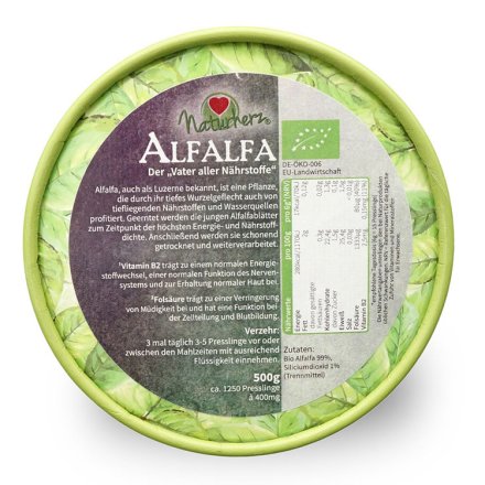 Alfalfa Presslinge - Bio - 500g