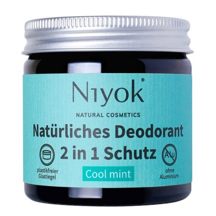 2 in 1 Deodorant Creme Anti-Transpirant Cool mint - Niyok - 40ml