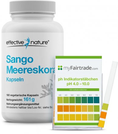 Sango Meereskoralle Kapseln & pH-Teststreifen