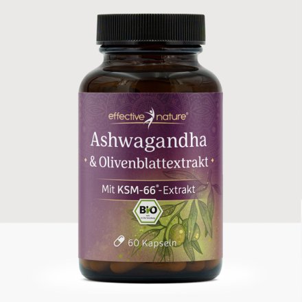 Ashwagandha- & Olivenblattextrakt Kapseln - Bio