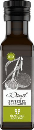 Zwiebel-Knoblauch Würzöl mit kaltgepresstem Bio-Rapsöl