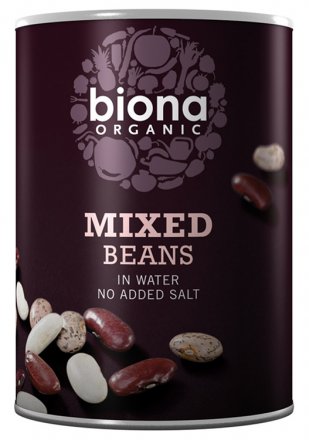Bohnen-Mix Pinto,- Canellini-, Kidneybohnen - Biona - Bio - 400g