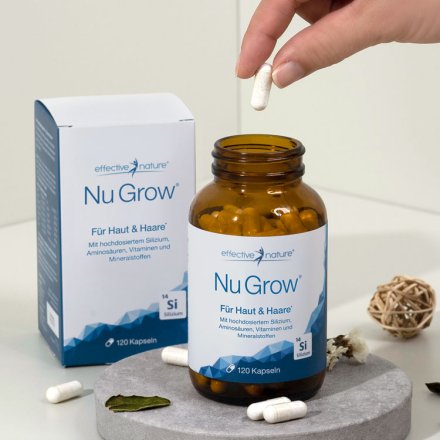 Silizium Nu Grow Kapseln - beste Nährstoffe für Ihr Haar