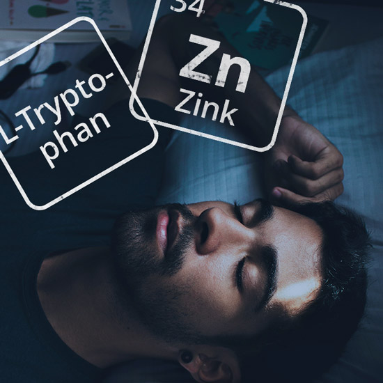 With zinc and L-tryptophan