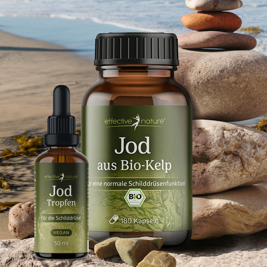 Jod Tropfen und Jod aus Bio-Kelp